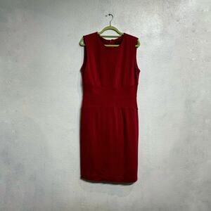 Pure Red Midi Sheath Dress Sz 12